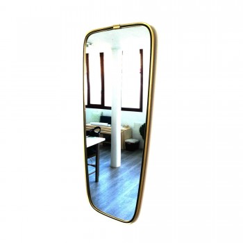 miroir doré et noir,miroir doré et rouge, miroir vintage, miroir rétroviseur, miroir rouge, miroir roiuge vintage, miroir asymétrique, miroir asymétrique vintage, room 30