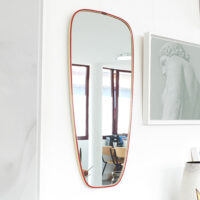 miroir vintage, miroir dore vintage, miroir rouge vintage, miroir asymetrique vintage, miroir retroviseur vintage