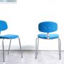 chaise bleu vintage, fauteuil bleu vintage, chaise strafor, chaise bureau vintage, fauteuil bureau vintage, chaise strafor vintage, fauteuil salle d'attente vintage