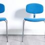 chaise strafor vintage, fauteuil bleu vintage, chaise bleu vintage, chaise bureau vintage, fauteuil bureau vintage