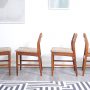 4 chaises scandinave. chaises vintage, chaise teck vintage, chaises scandinaves vintage, chaises en teck vintage, 4 chaises vintage, eames, mobilier paris, eames