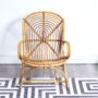 fauteuil rotin vintage, fauteuil rotin, fauteuil vintage, fauteuil bambou vintage, fauteuil coquille vintage, mobilier vintage