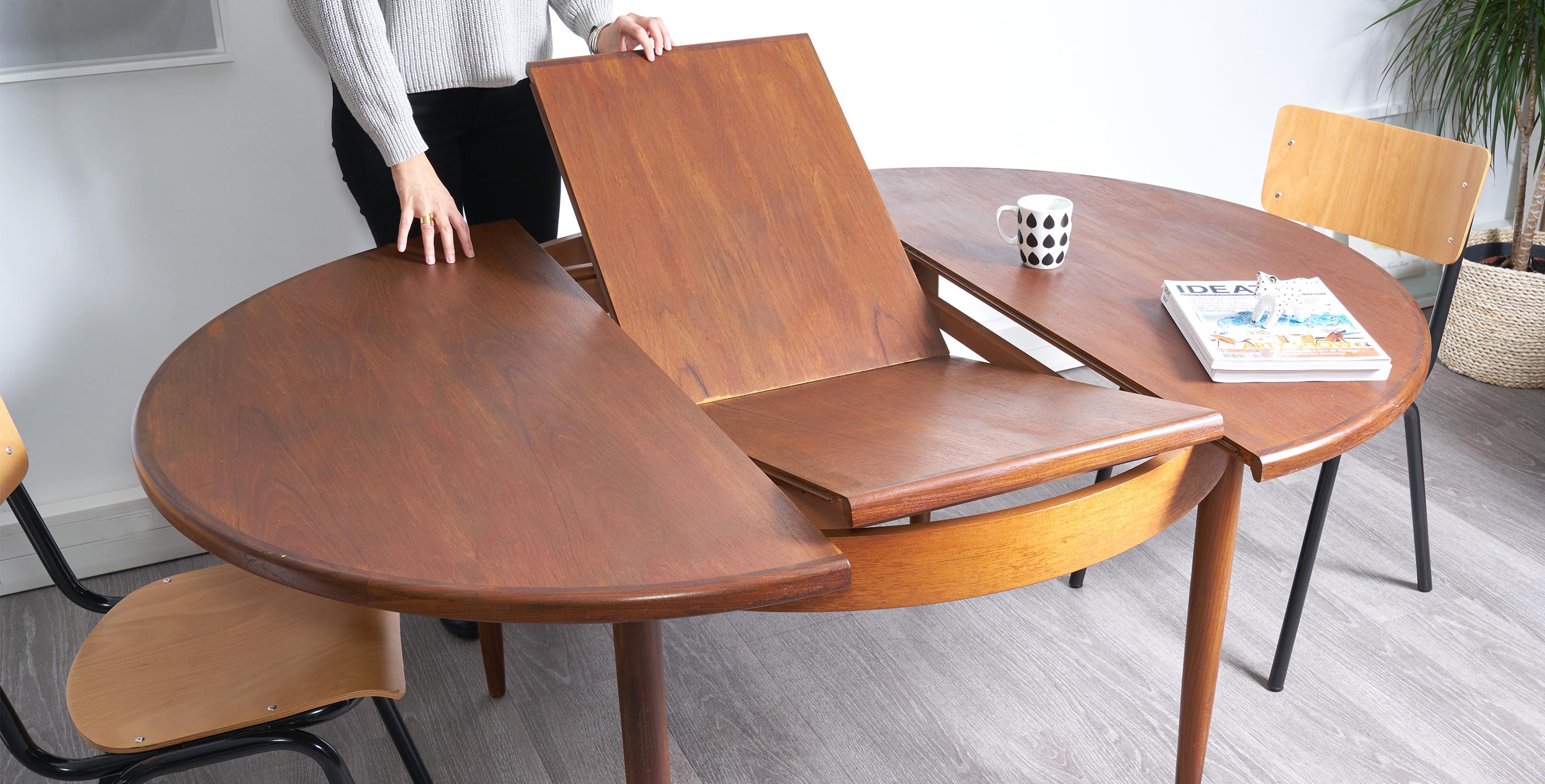 Table a manger ronde extensible