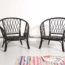 fauteuil noir vintage, fauteuil rotin, fauteuil rotin vintage, fauteuil bambou vintage, fauteuil noir vintage, fauteuil rotin noir, enfilade vintage, mobilier vintage