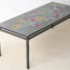 table basse vintage, table basse carreaux, table basse carrelée, table basse metal, table basse carreaux vintage, table basse metal noir, table basse metal et carreaux