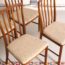 chaises vintage, 4 chaises vintage, 4 chaises scandinaves; chaises scandinaves, chaises en teck, chaises barreaux, MCintosh, chaise vintage