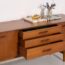 enfilade Avalon, enfilade avalon vintage, enfilade vintage, grande enfilade vintage, grande enfilade scandinave, enfilade 200cm, enfilade 2m, enfilade anglaise vintage, enfilade minimaliste vintage, enfilade danoise, enfilade bois foncé, enfilade tv, enfilade basse vintage, enfilade scandinave basse