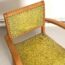 fauteuil bridge, fauteuil bridge vintage, fauteuil jaune, fauteuil bridge jaune, fauteuil vintage, fauteuil accoudoirs courbés, fauteuil ancien jaune