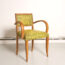 fauteuil bridge, fauteuil bridge vintage, fauteuil jaune, fauteuil bridge jaune, fauteuil vintage, fauteuil accoudoirs courbés, fauteuil ancien jaune