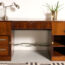 bureau art déco, bureau art déco ancien, bureau vintage, bureau milieu de pièce, bureau en noyer, bureau art deco, bureau milieu de pièce