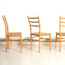 4 chaises à barreaux, 4 chaises vintage, 4 chaises brutalistes, 4 chaises bois