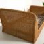 banquette vintage en rotin, grande banquette vintage en rotin, lit en rotin, lit vintage en rotin, banquette lit rotin vintage