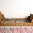 banquette vintage en rotin, grande banquette vintage en rotin, lit en rotin, lit vintage en rotin, banquette lit rotin vintage